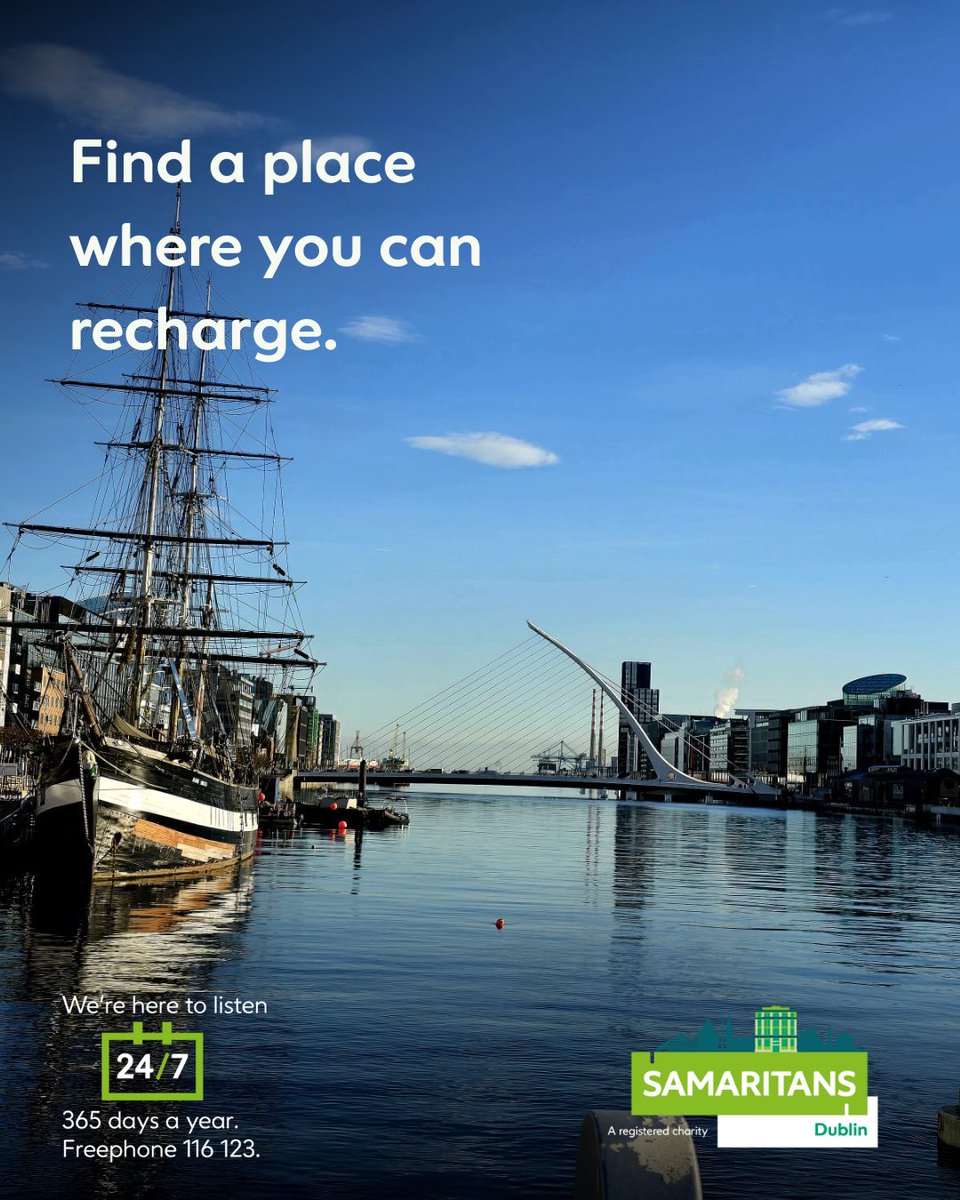 Even in a busy city there are pockets of peace. Find a place where you can recharge even amidst the everyday. If you need to talk, we're here to listen, 24/7 Freephone 116 123