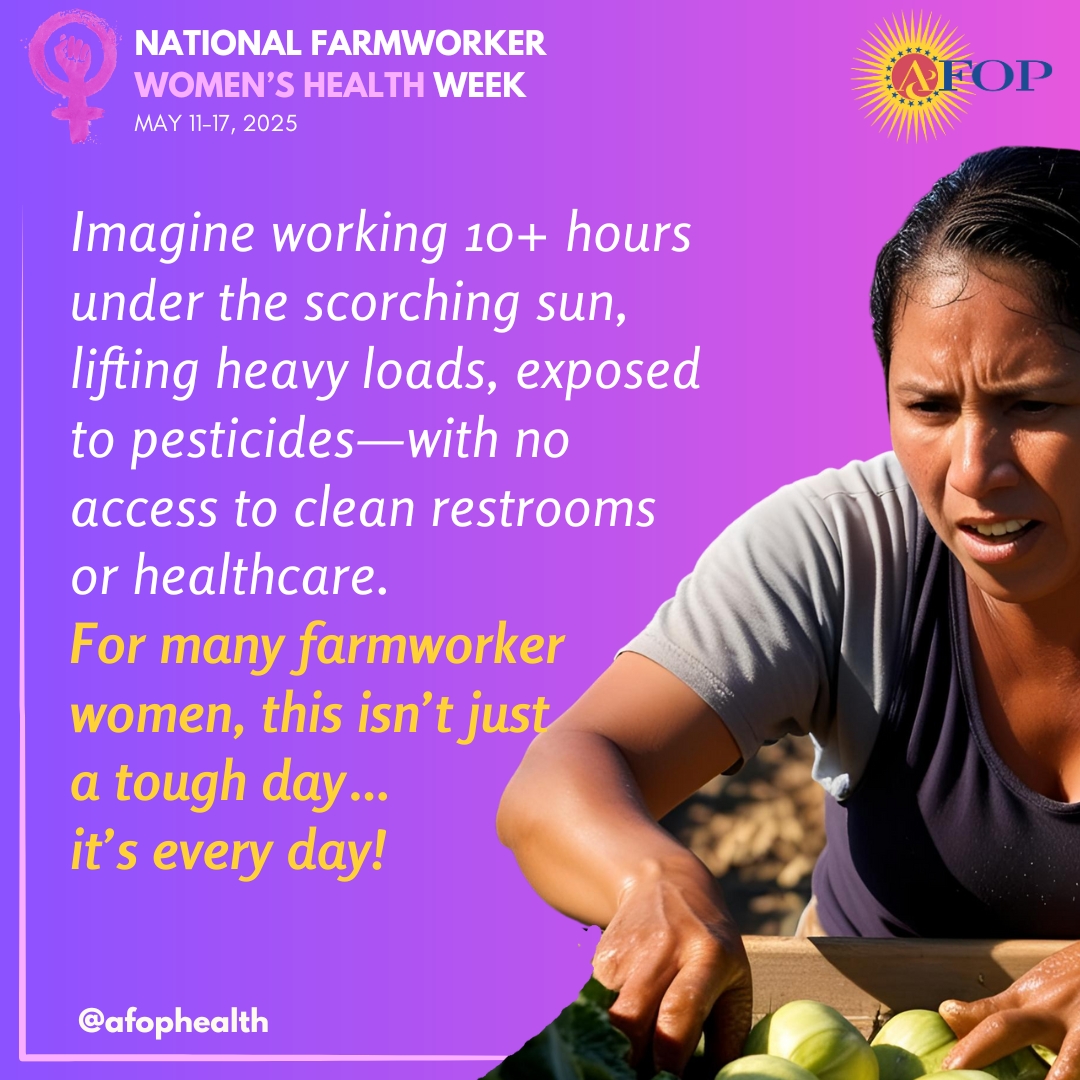 Farmworker women are the backbone of our food system — yet face daily health risks and are too often overlooked. It's time to stand up and protect those who feed us.

#NFWHW2025 #farmworkerwomen #farmworker #NFWHW #equality #health #safety