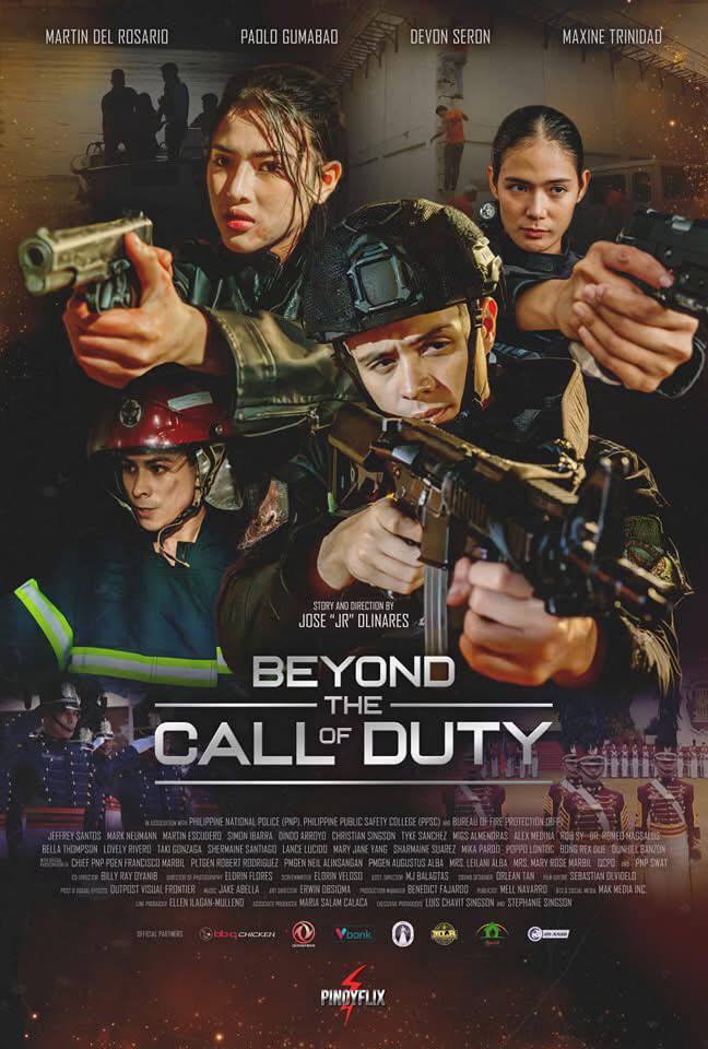 OFFICIAL POSTER IS OUT!

Beyond the Call of Duty — Directed by Jose "JR" Olinares. Starring Martin Del Rosario, Paolo Gumabao, Devon Seron and Maxine Trinidad — SOON!! IN CINEMAS NATIONWIDE.

#MaxineTrinidad | #BeyondTheCallofDuty