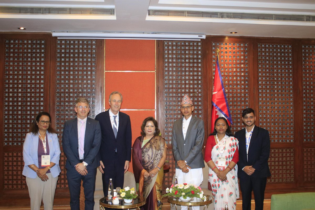 H.E Martin Raiser, Regional Vice President of World Bank for South Asia, called on Hon. Foreign Minister at the sidelines of the Sagarmatha Sambaad today. 
During the call, discussions were held on strengthening partnerships for sustainable development and economic growth.