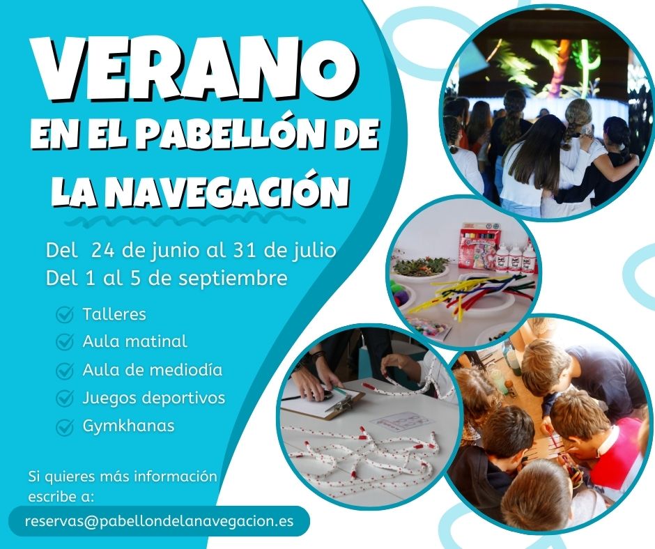 Se acercan las vacaciones de verano de los más pequeños... si quieres que pasen unos días divertidos y aprendiendo mientras juegan... ¡¡pregunta por nuestras actividades de verano en el Pabellón!! 
Puedes tener más información escribiendo al email reservas@pabellondenavegacion.es