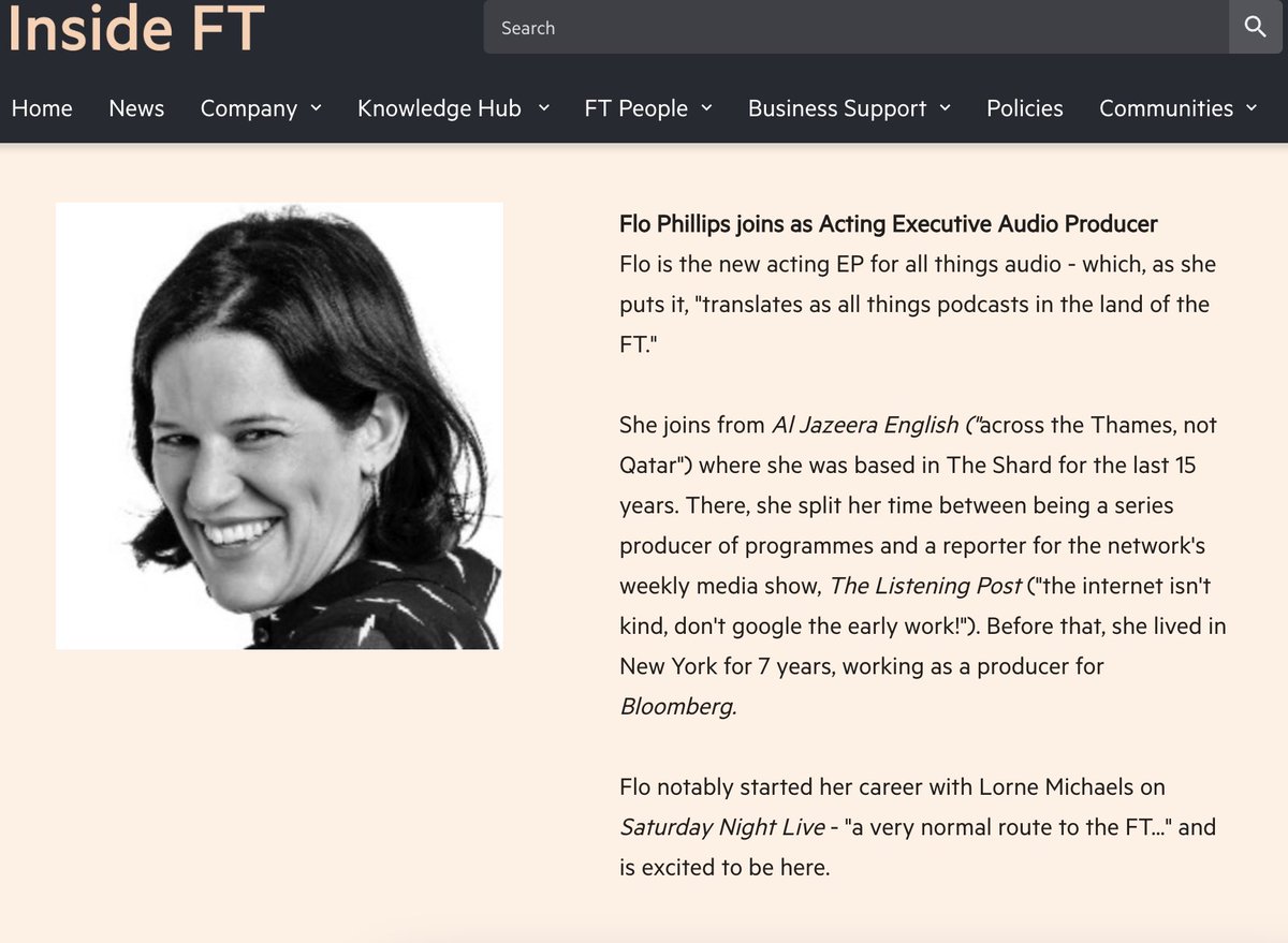 phillipsflo's tweet image. After a much needed break, I'm back in the world of work and THRILLED to be here - lots of @FinancialTimes audio content coming your way very soon...