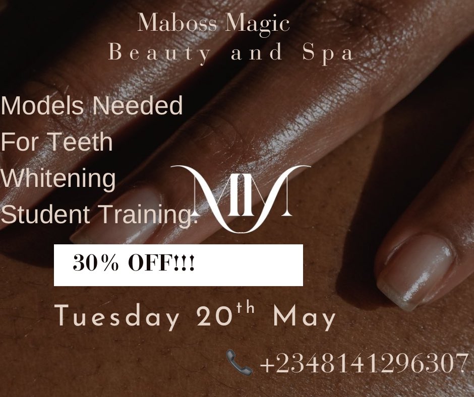 Onikepo🧚🏽♀️♈️ (@damilohuna) on Twitter photo <a href="/MabossMagic/">MabossMagic</a> needs models for student training on Tuesday in surulere. The procedure will be done by a certified clinical esthetician. You’ll be paying 25k, instead of 35k NGN. Please retweet, our models may be on your TL. <a href="/MabossMagic/">MabossMagic</a> needs models for student training on Tuesday in surulere. The procedure will be done by a certified clinical esthetician. You’ll be paying 25k, instead of 35k NGN. Please retweet, our models may be on your TL.