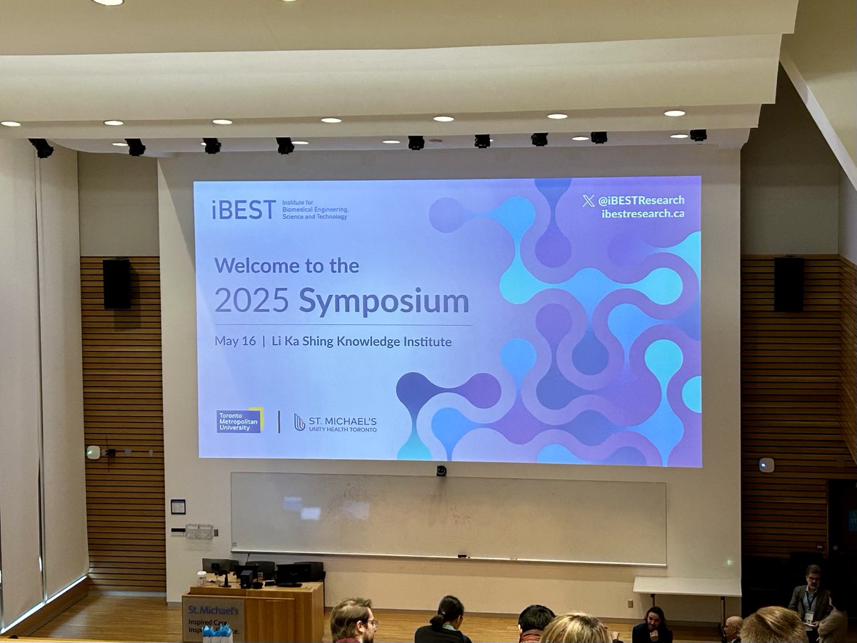 iBEST (@ibestresearch) on Twitter photo Our annual #iBEST Symposium 2025 starts in just a few minutes! Join us at 9 a.m. at Li Ka Shing Knowledge Institute with opening remarks by Dr. Michael Kolios.
#iBESTSymposium2025 <a href="/researchTMU/">Research – Toronto Metropolitan University</a> Our annual #iBEST Symposium 2025 starts in just a few minutes! Join us at 9 a.m. at Li Ka Shing Knowledge Institute with opening remarks by Dr. Michael Kolios.
#iBESTSymposium2025 <a href="/researchTMU/">Research – Toronto Metropolitan University</a>