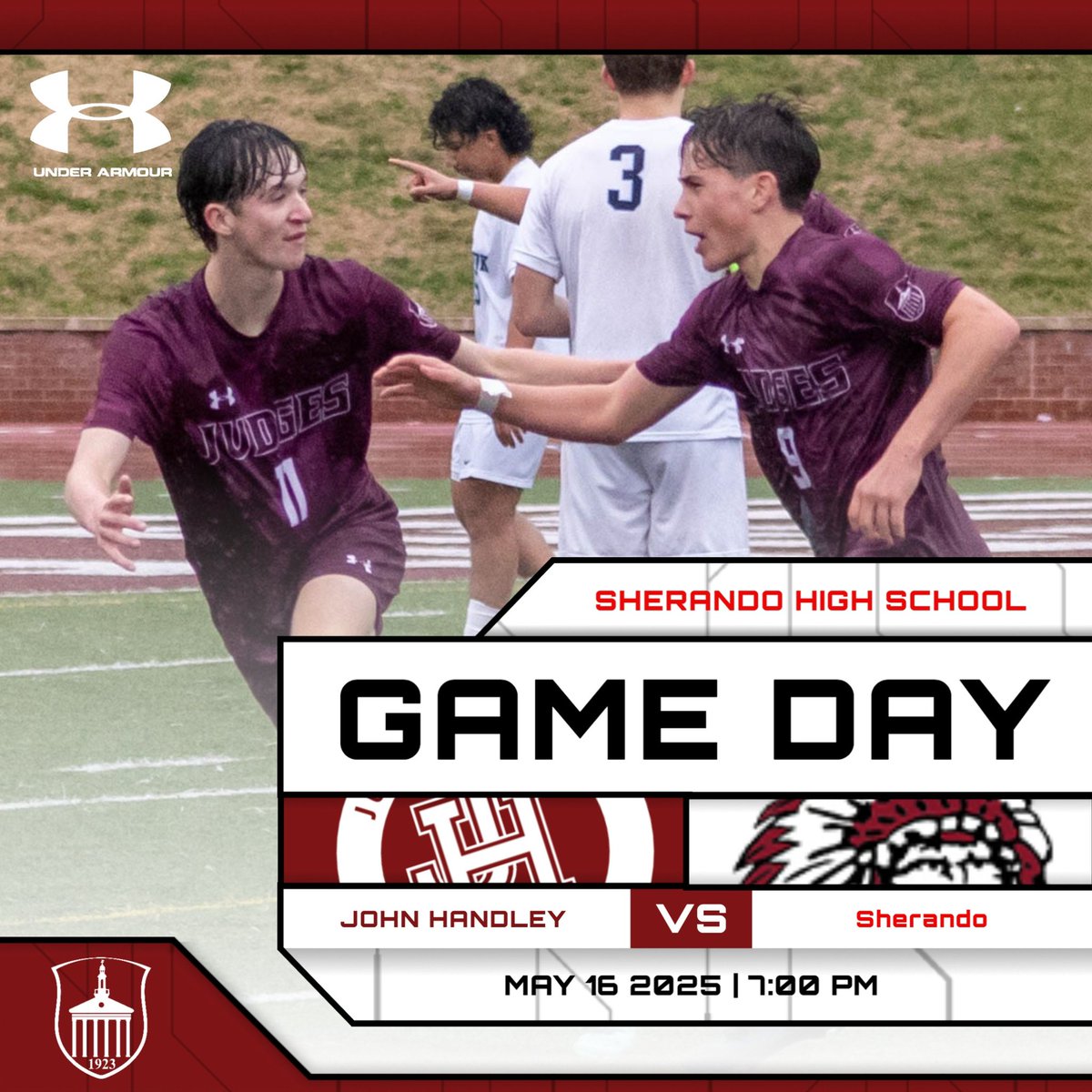 GAME-DAY..Handley Nation who’s coming on the road with the Judges?  Travel down the road to Sherando High School and cheer on the Judges!

🆚 Sherando Warriors
⏰ 7:00 PM
🏟Sherando High School 
🎟️ gofan.co
📺 nfhsnetwork.com/events/skyline…
<a href="/WinStarSports1/">WinchesterStarSports</a> <a href="/HandleyJudges/">John Handley Athletics & Activities</a>