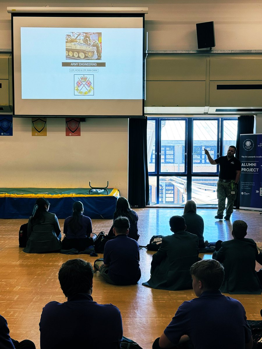 TSLA Enrichment and Careers (@tslaenrichment) on Twitter photo Huge thanks to the Royal Engineers from the British Army for today’s inspiring careers talk!
#ArmyCareers #RoyalEngineers
<a href="/sl_academy/">The St Leonards Academy</a> Huge thanks to the Royal Engineers from the British Army for today’s inspiring careers talk!
#ArmyCareers #RoyalEngineers
<a href="/sl_academy/">The St Leonards Academy</a>