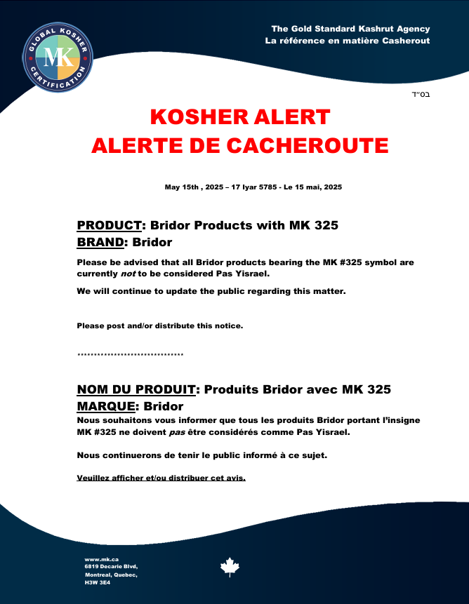 MK Kosher Certification tweet media