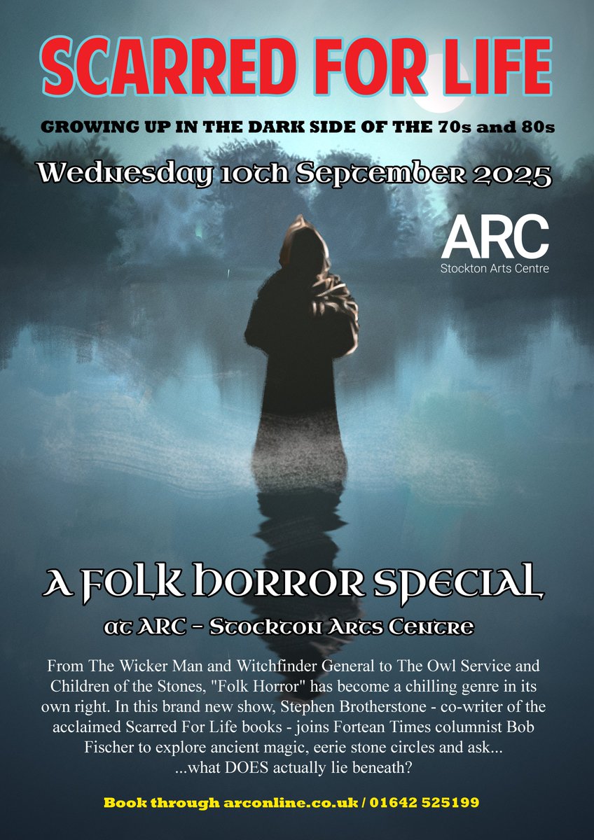 Quite a few people have asked if we'd ever do <a href="/ScarredForLife2/">Scarred for Life</a> Folk Horror show on Teesside. The answer is "Yes, we would do the <a href="/ScarredForLife2/">Scarred for Life</a> Folk Horror on Teesside". At <a href="/arcstockton/">arcstockton</a>, in fact. On Wed 10th September. It's onsale now.
arconline.co.uk/whats-on/scarr…