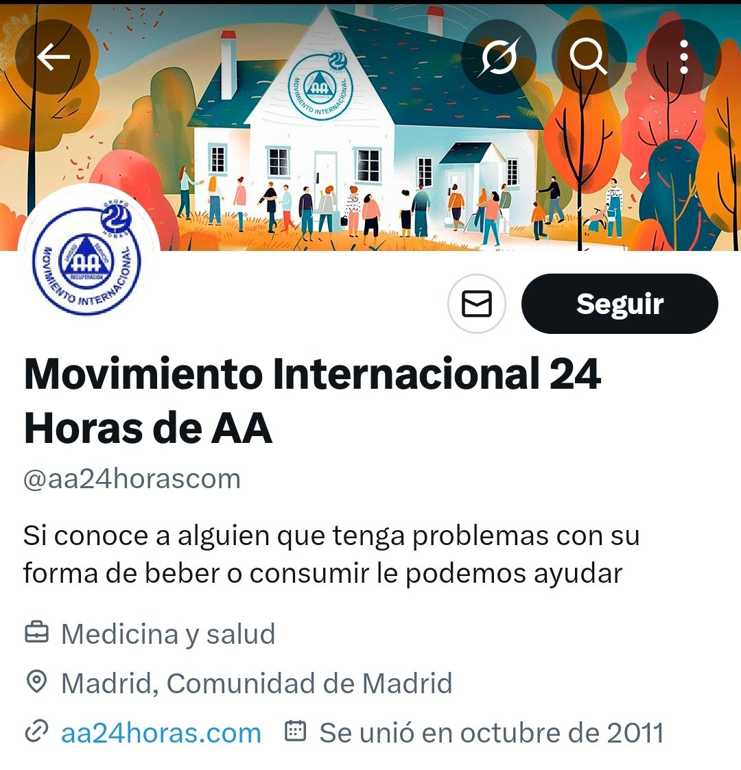 Luis Santamaría del Río 🐦 (@vaicondios) on Twitter photo Por supuesto, "Alcohólicos Anónimos 24 Horas" (la #secta que se mimetiza con AA original) también hace su publicidad y proselitismo en las redes sociales, como acostumbran tantas #sectas ahora. ¡Mucho cuidado! ⚠️
<a href="/redunecontacto/">RedUNE</a> <a href="/jmcuevasb/">Jose Miguel Cuevas</a> <a href="/carlosbardavioa/">Carlos Bardavío Antón</a> <a href="/CSanzAndrea/">Carlos Sanz Andrea</a> <a href="/roipipe/">Roi Piñeiro</a> Por supuesto, "Alcohólicos Anónimos 24 Horas" (la #secta que se mimetiza con AA original) también hace su publicidad y proselitismo en las redes sociales, como acostumbran tantas #sectas ahora. ¡Mucho cuidado! ⚠️
<a href="/redunecontacto/">RedUNE</a> <a href="/jmcuevasb/">Jose Miguel Cuevas</a> <a href="/carlosbardavioa/">Carlos Bardavío Antón</a> <a href="/CSanzAndrea/">Carlos Sanz Andrea</a> <a href="/roipipe/">Roi Piñeiro</a>