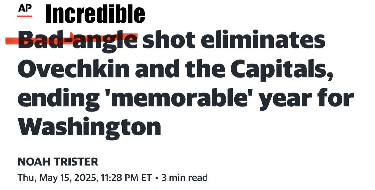 JasonPedone's tweet photo. Fixed your headline @noahtrister.  Go @Canes! https://t.co/PWOvg9VgN4