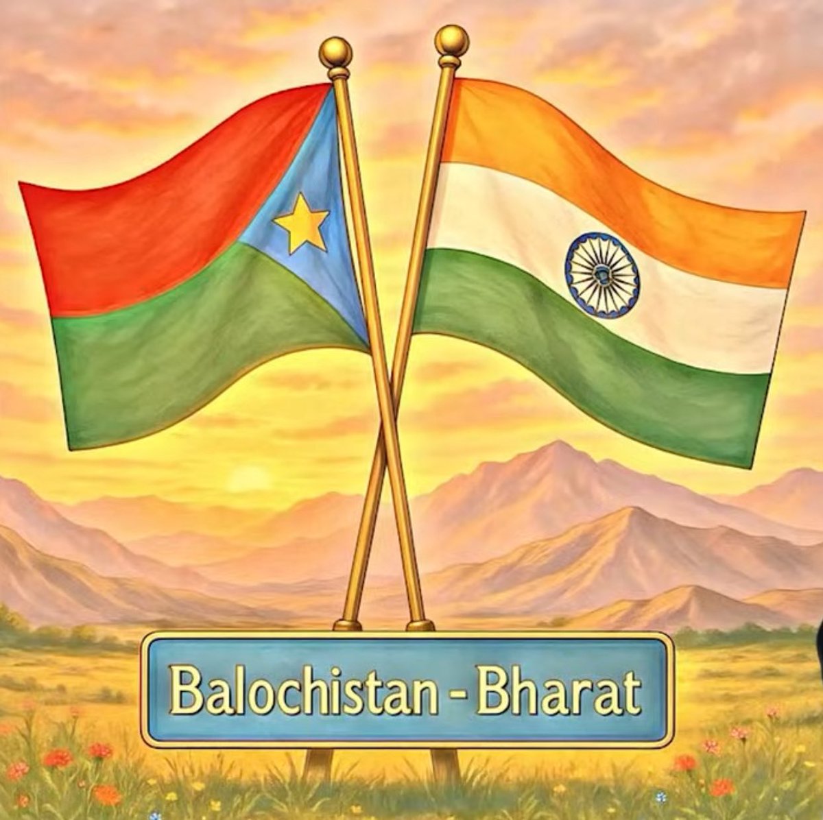 OM_Hindi's tweet photo. If you support Balochistan.

Reply with "❤️"

#Balochistan | #BalochLiberationArmy | #BalochistanIsNotPakistan | #Baloch | #BalochIndependence https://t.co/Ra7i4UqLiZ