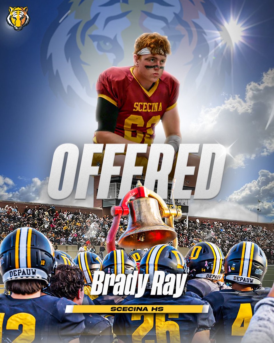 bpray03's tweet photo. After a great visit yesterday, I am blessed to recieve an offer from @qbdietz and @DePauwTigersFB. #TeamDePauw 

@Dan_Harris31 
@ScecinaFootball 

#AGTG 🙏 https://t.co/Jv5iIFtNhA
