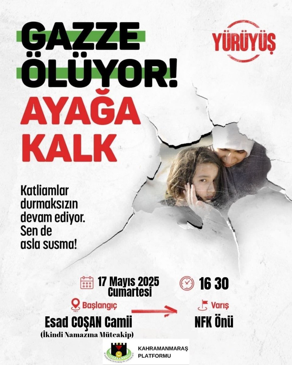 KMarasPlatform's tweet photo. Yürüyüşe Davet❗️❗️❗️❗️📣 https://t.co/bRLiS4X7BX