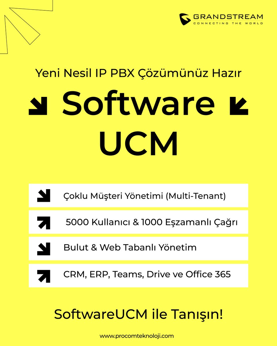 procomiletisim's tweet image. İletişimi Tek Platformda Buluşturan Yeni Nesil Çözüm: SoftwareUCM
Detaylı Bilgi / Details
procomteknoloji.com/urunler/ip-san…

Smarter Communication Starts Here: 
Meet SoftwareUCM
#SoftwareUCM #UnifiedCommunications #IPPBX