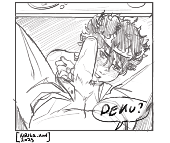 Kiri_ah's tweet photo. A nsfw p! scribble from a few months ago.... the barbarian king Katsuki is a bit of a thief 👀 #bkdk 

maybe i should render this one? hmmm https://t.co/i1g7Zvk1Wj