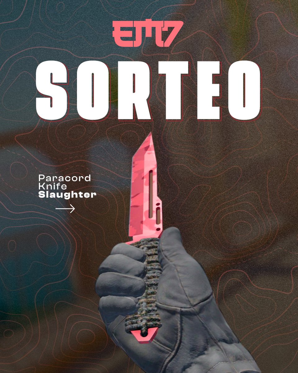 FRANARR (@elmorochoo7) on Twitter photo 🎁CS2 SORTEO - GIVEAWAY🎁
🎉Paracord Knife | Slaughter (MW)
Requisitos
✅Seguir a <a href="/elmorochoo7/">elmorocho7cs</a>
✅Like y RT
✅Ingresar a la comunidad "MoroBets" en X. Link en comentarios
✅Etiquetar a 1 amigo en los comentarios 🎁CS2 SORTEO - GIVEAWAY🎁
🎉Paracord Knife | Slaughter (MW)
Requisitos
✅Seguir a <a href="/elmorochoo7/">elmorocho7cs</a>
✅Like y RT
✅Ingresar a la comunidad "MoroBets" en X. Link en comentarios
✅Etiquetar a 1 amigo en los comentarios