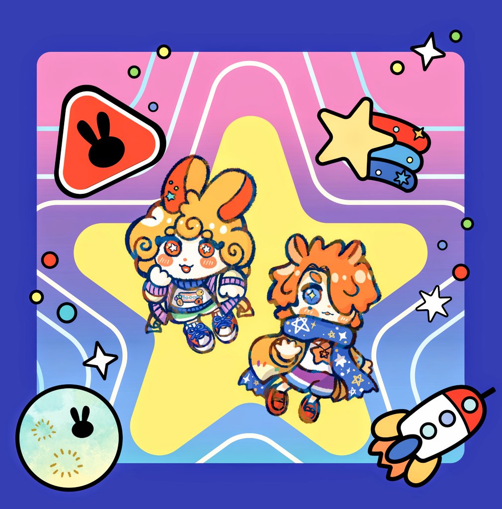 ✨️ 🐰 🌟 🐹 ✨️
#illustration 
#イラスト 
#oc