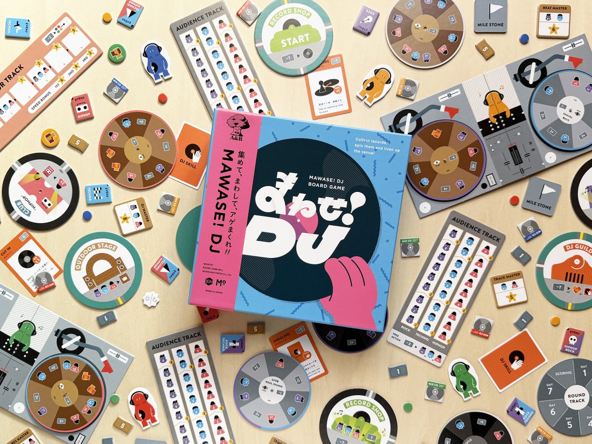 RETRONIK (@retro_nik) on Twitter photo #ゲームマーケット2025春 の <a href="/boardgamemill/">びーじーえむ☆盤上遊戯製作所 HPで自動見積り計算☆</a> さんのブース(エリア10)にて、ゲームデザインを担当させていただいた『まわせ!DJ』の試遊ができるそうです!
レコード回すギミックが特徴的なゲームなので、ぜひレコードをくるくると回してみてください!
#ゲムマ2025春 #ゲームマーケット2025春 の <a href="/boardgamemill/">びーじーえむ☆盤上遊戯製作所 HPで自動見積り計算☆</a> さんのブース(エリア10)にて、ゲームデザインを担当させていただいた『まわせ!DJ』の試遊ができるそうです!
レコード回すギミックが特徴的なゲームなので、ぜひレコードをくるくると回してみてください!
#ゲムマ2025春