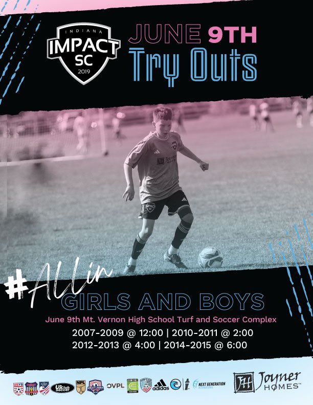 JOIN A GREAT CLUB! 
Come Join the Impact SC Family! 🩷🖤🩵 
We have teams for every level of play. The staff will work with every player, for any pathway. We are very proud of our growth and our success! Let’sGoooo! #ALLin #DoHardThings #PositiveYouthDevelopment