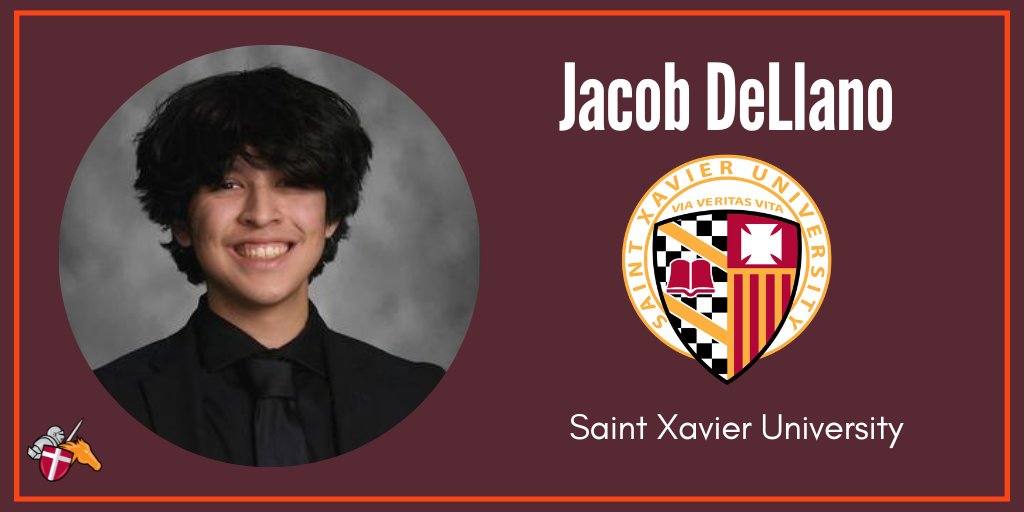 Congratulations Jacob DeLlano!

Jacob will attend Saint Xavier University!

#BeExceptional #CollegeCrusaders