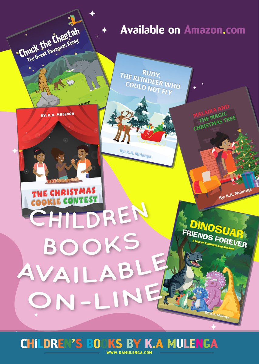 I’m a South African based children’s book author with 40+ titles to my name!
My books celebrate kindness, courage, friendship &amp; much more!
Perfect for ages 2–8.
  Available on Amazon amazon.com/~/e/B08RYLGYDX
&amp; kamulenga.com
  Bulk orders welcome for schools &amp; libraries!