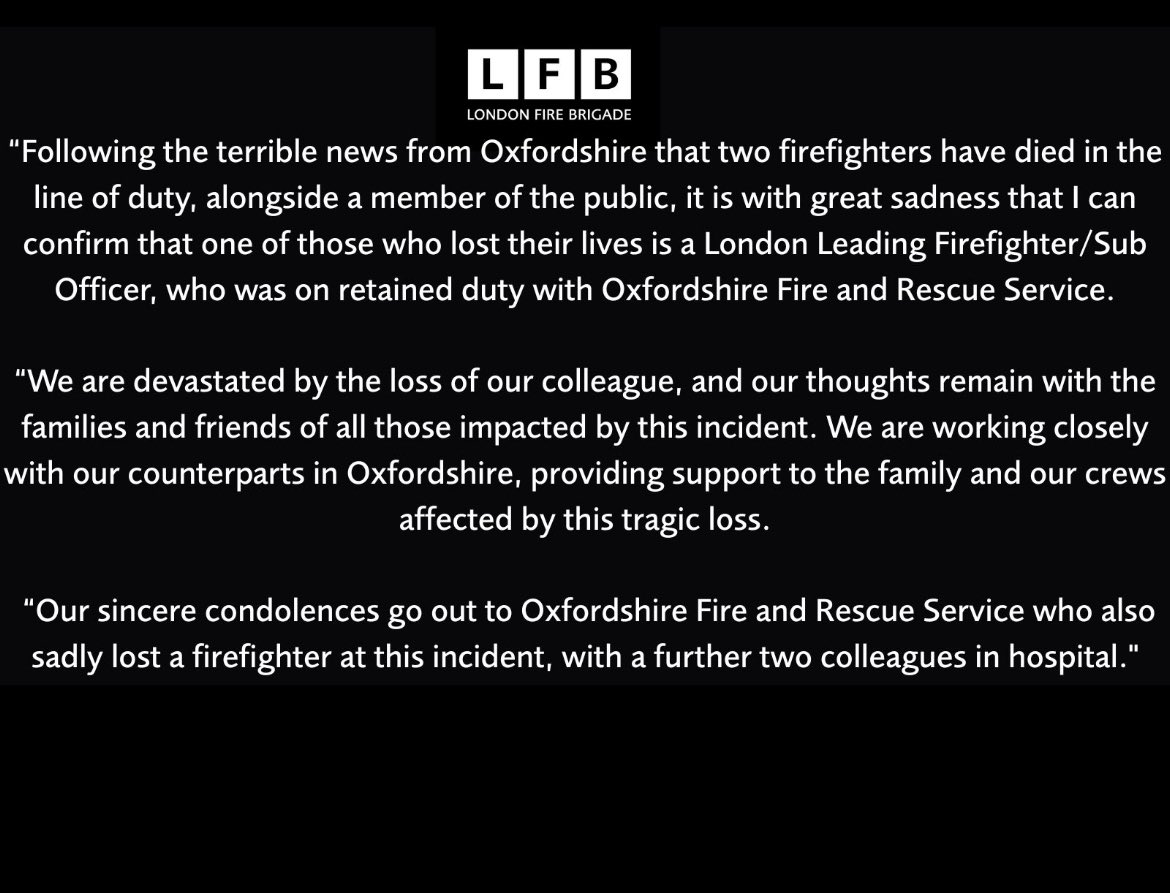 Statement from the London Fire Brigade commissioner, Andy Roe:
