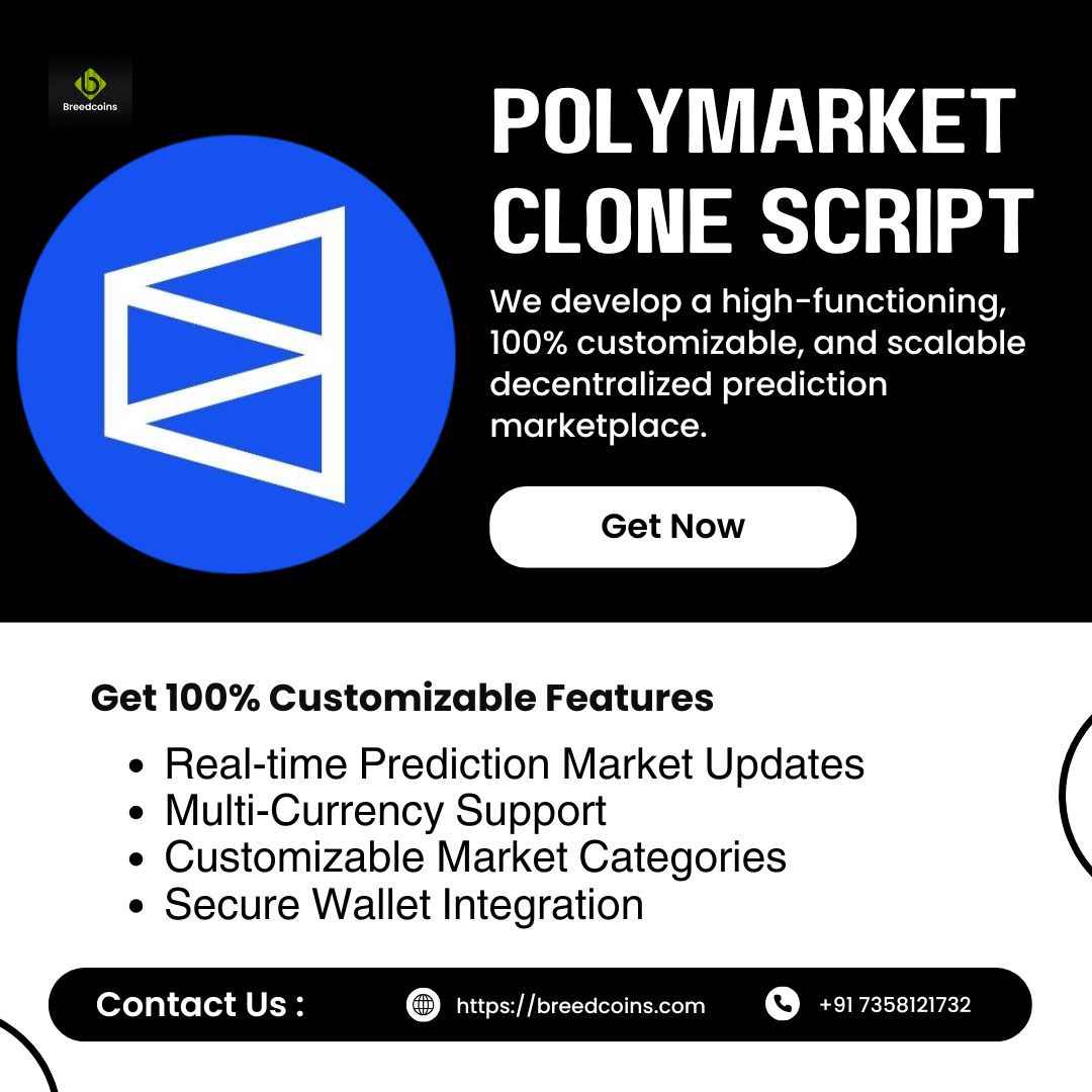 breedcoins's tweet image. 🚀 Want to build a decentralized prediction market like Polymarket? &amp;gt;&amp;gt; breedcoins.com/blog/polymarke…

#PolymarketClone #PolymarketCloneScript #PredictionMarketScript #DecentralizedPredictionMarket #PredictionMarketDApp #CryptoBettingScript #BlockchainPredictionMarket #Web3Development