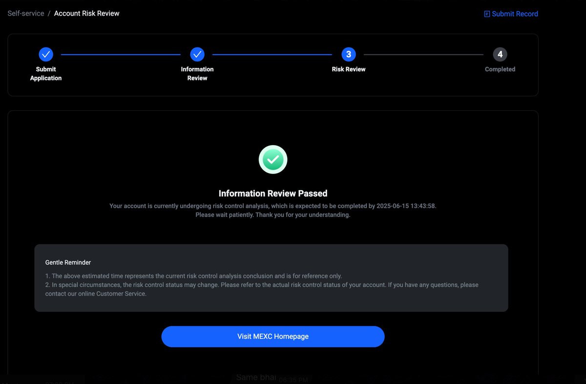 vishal_bansal26's tweet photo. MEXC frozen my account citing “risk control” – I was trading normally, but now I can’t withdraw or trade my funds. This is frustrating!.

I deposited some USDT almost 2 month back and made spot/futures trades. After some profits, MEXC flagged my account for “abnormal trading activities.” No clear explanation provided!

Customer support told me to submit some docs, which I did. My account is already advance KYC approved Now they say I have to wait 30 days for a risk control review. My funds are locked, and I’m missing trading opportunities and I want to use those fund for family medical expenses. This feels unfair! 

MEXC’s terms allow them to freeze accounts without prior notice for suspected violations, but the lack of transparency is concerning. Other traders on X have reported similar freezes, some losing thousands.even mine also Approx. 11,000 USDT got Stuck

What can I do? I’ve contacted support, but responses are slow. Thinking of reaching out to the community for advice or escalating this.

MEXC UID - 16847896

@aacryptoverse @wiseadvicesumit @cryptoady @CryptoHindiO @CryptooIndia @pushpendrakum @Gautamguptagg @gameofbitcoin @iamkaransharmaa @MEXC_Official @TracyMEXC @Joey_Cloud_MEXC @CryptoPointHi