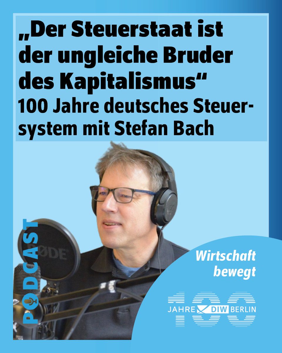 DIW Berlin (@diw_berlin) on Twitter photo Das deutsche Steuersystem ist über 100 Jahre alt – und das merkt man an manchen Stellen auch, sagt DIW-Steuerexperte <a href="/SBachTax/">Stefan Bach</a>. Im Jubiläumspodcast erklärt er, wie es entstanden ist, welchen Einfluss die Nazis darauf hatten und wo es Reformbedarf gibt: diw.de/de/diw_01.c.93… Das deutsche Steuersystem ist über 100 Jahre alt – und das merkt man an manchen Stellen auch, sagt DIW-Steuerexperte <a href="/SBachTax/">Stefan Bach</a>. Im Jubiläumspodcast erklärt er, wie es entstanden ist, welchen Einfluss die Nazis darauf hatten und wo es Reformbedarf gibt: diw.de/de/diw_01.c.93…