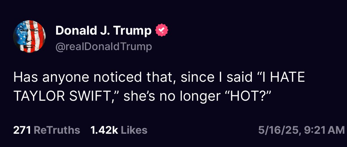 nicksortor's tweet image. 🚨 LMAO! President Trump just TORCHED Taylor Swift
This is classic Trump 🤣🔥
