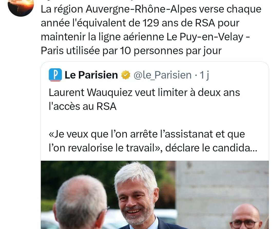 ChiapelloR's tweet image. @laurentwauquiez qui va verser l&apos;équivalent de 129 ans de rsa pour maintenir la ligne aérienne LePuy en Velay - Paris utilisée par 10 personnes par jour