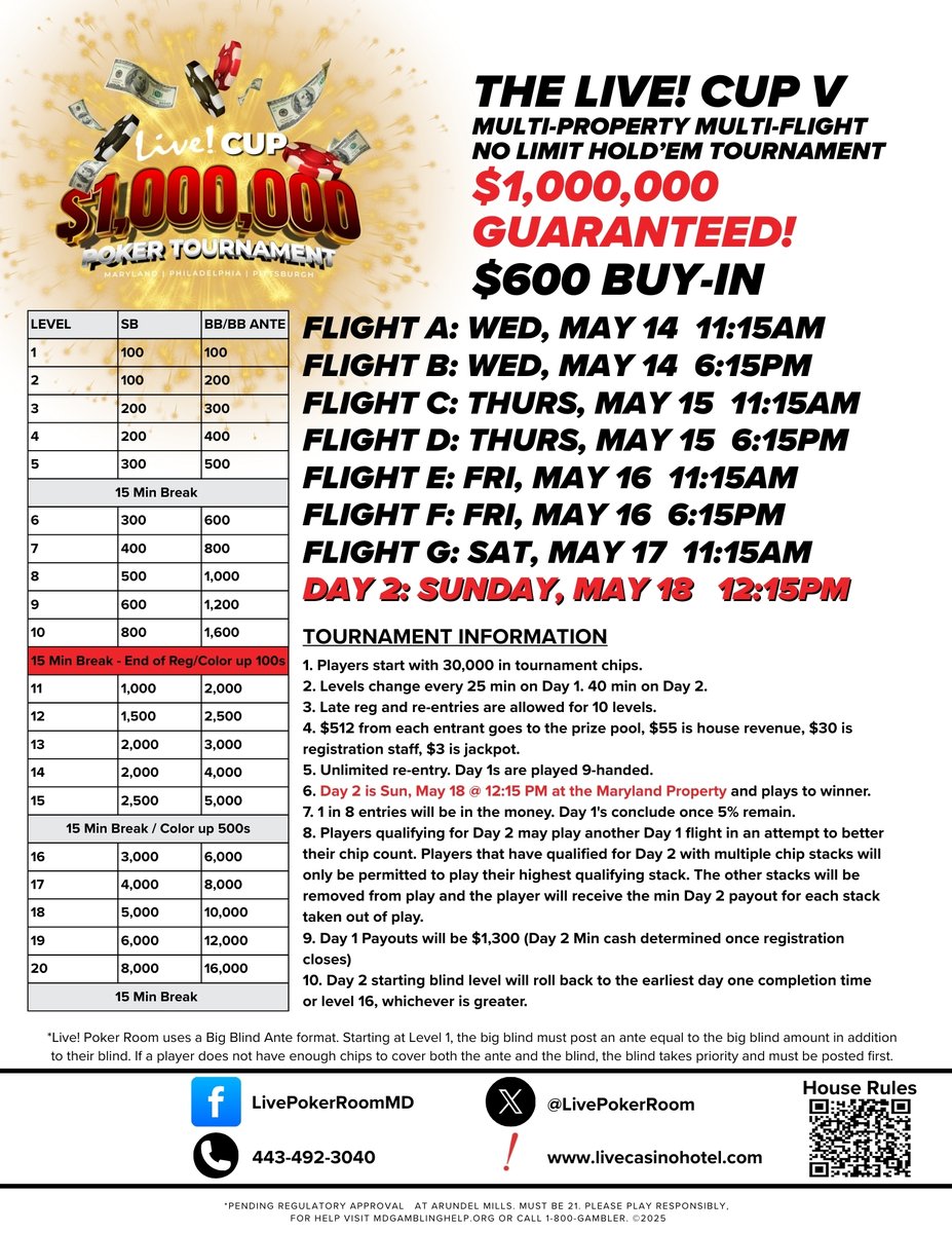 Live! Poker Room Maryland tweet media