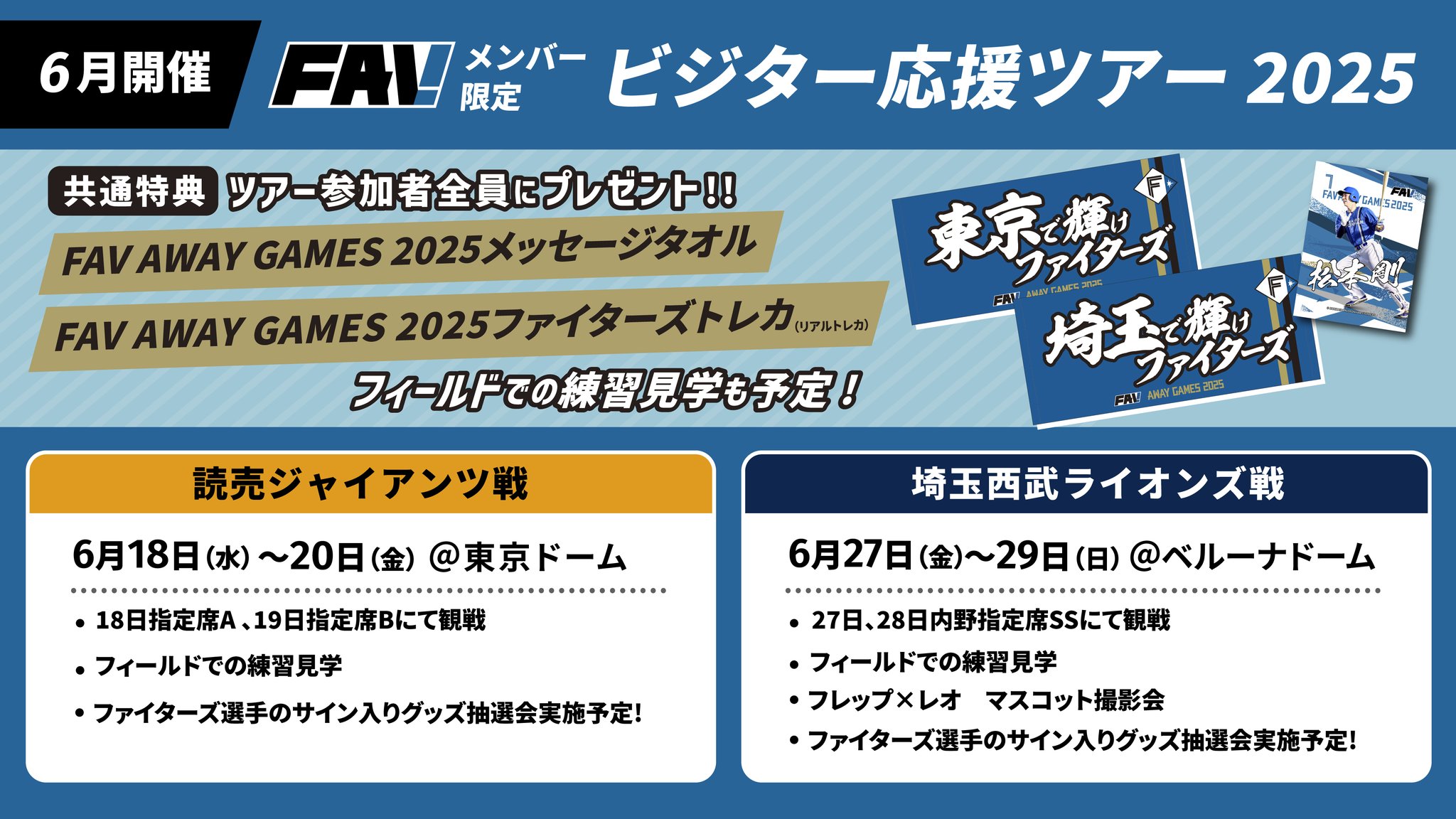 日本ハムファイターズ ビジター応援タオル トレカ ファイターズ FAV