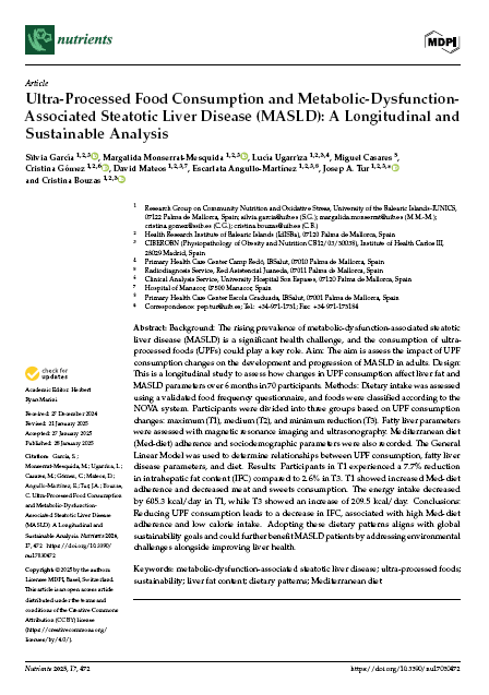 Docusalut (@docusalut) on Twitter photo Nou article a #Docusalut: 🍔🦠Ultra-Processed Food Consumption and Metabolic-Dysfunction-Associated Steatotic Liver Disease (MASLD): A Longitudinal and Sustainable Analysis hdl.handle.net/20.500.13003/2… <a href="/SilgcastroEGC/">Silvia Garcia</a>
<a href="/idisbaib/">IdISBa</a> <a href="/SonEspases/">HU Son Espases</a> <a href="/HManacor/">Hospital de Manacor</a> #PublicaSalutIB Nou article a #Docusalut: 🍔🦠Ultra-Processed Food Consumption and Metabolic-Dysfunction-Associated Steatotic Liver Disease (MASLD): A Longitudinal and Sustainable Analysis hdl.handle.net/20.500.13003/2… <a href="/SilgcastroEGC/">Silvia Garcia</a>
<a href="/idisbaib/">IdISBa</a> <a href="/SonEspases/">HU Son Espases</a> <a href="/HManacor/">Hospital de Manacor</a> #PublicaSalutIB