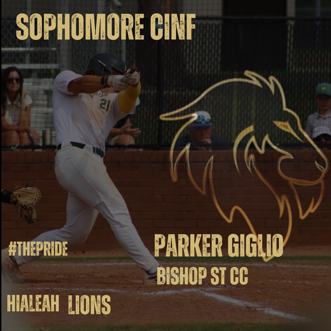 Hialeah Lions (@bocalions561) on Twitter photo 15 Days left!!! Lions Nation, welcome Bishop State CC product Parker Giglio. Paker is a Sophomore Corner Infielder from Smiths Station AL. May 31st is around the corner <a href="/SFCBL_Official/">South Florida Collegiate Baseball League</a> #SFCBL #ForTheNation 15 Days left!!! Lions Nation, welcome Bishop State CC product Parker Giglio. Paker is a Sophomore Corner Infielder from Smiths Station AL. May 31st is around the corner <a href="/SFCBL_Official/">South Florida Collegiate Baseball League</a> #SFCBL #ForTheNation