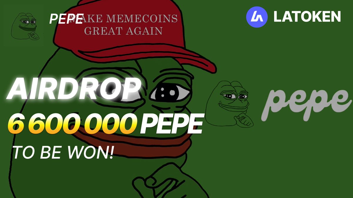 🏆 6 600 000 PEPE (PEPE) AIRDROP on #LATOKEN #PEPE

🔥 7 Winners get $4 in PEPE, selected randomly.
✅ Complete 3 simple tasks to qualify.
📲 Tag 5 friends &amp; Retweet.
⏰ May 16th – May 18th, 2025.
📈 Trade and win guaranteed 253,165 PEPE

JOIN AIRDROP 👉 go.latoken.com/o8kv/1f1f