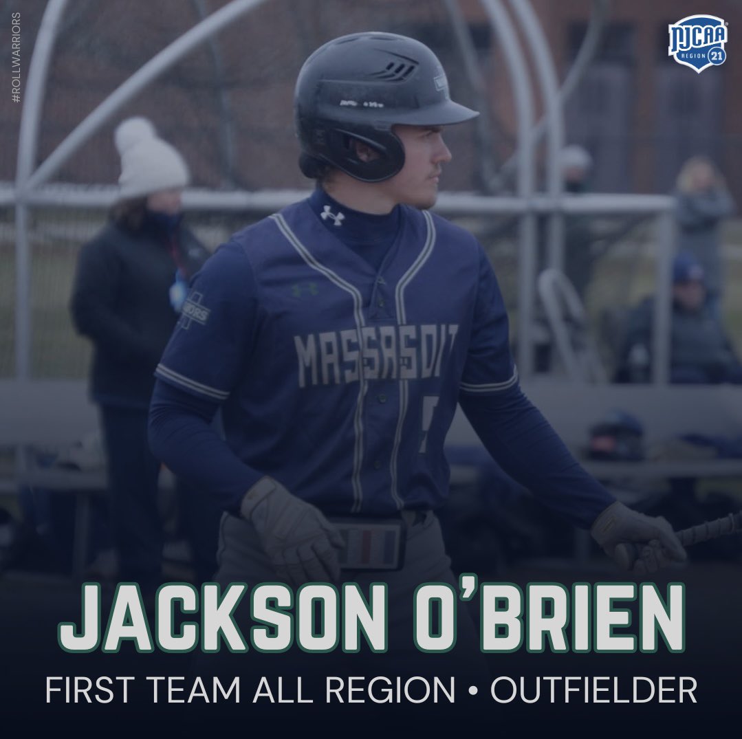 Congratulations to sophomore outfielder Jackson O’Brien for his selection to the All-Region 1st Team!!

#RollWarriors