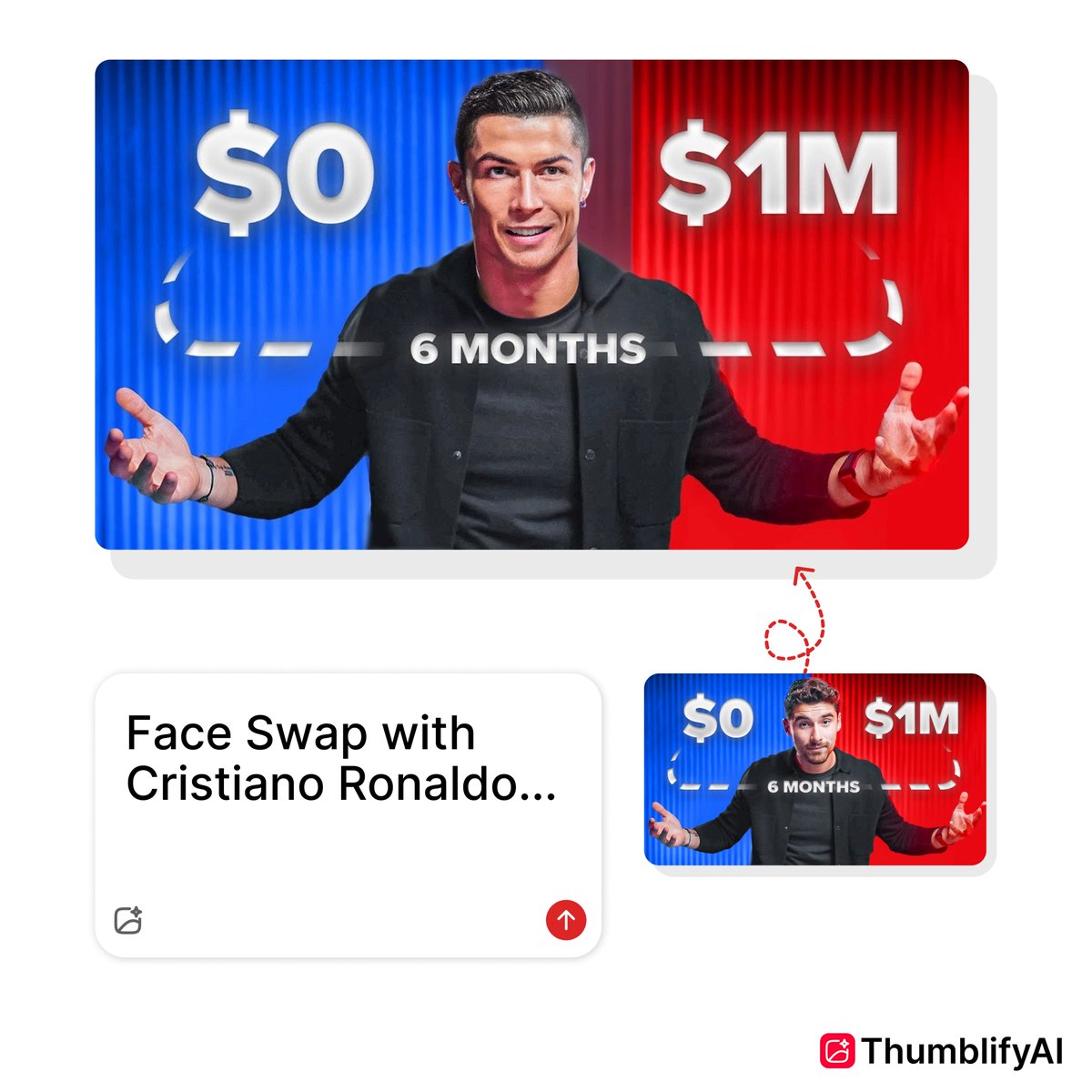 ThumblifyAI's tweet image. You can do anything with AI Magic Editing in @ThumblifyAI
Swap faces
Change text
Edit backgrounds
All in seconds
Try 50% OFF now - code: 6UOY2L6Z (24 hrs)
👉 thumblifyai.com
#ThumblifyAI #MakePeopleClick #AIMagicEditing