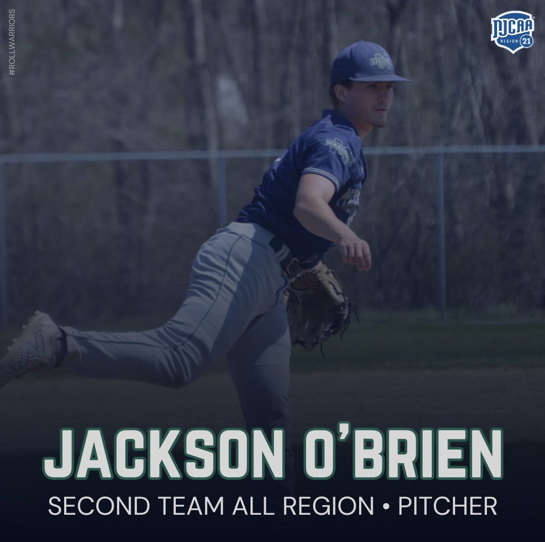 Congratulations to sophomore Jackson O’Brien for also being selected to the All-Region 2nd Team as a pitcher!!

#RollWarriors