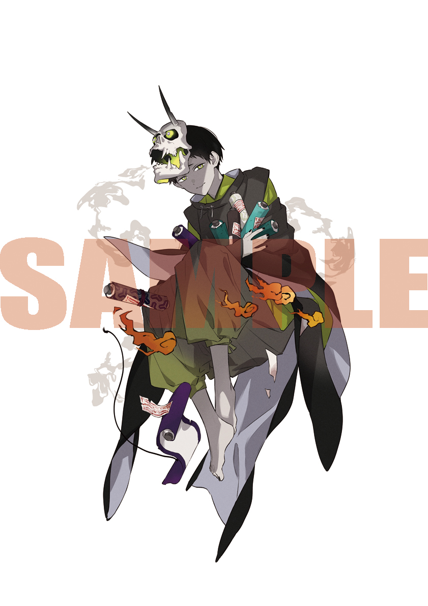 あおのなち先生描き下ろし、リンネ堂監修の『獄都事変』鬼面＆狩衣