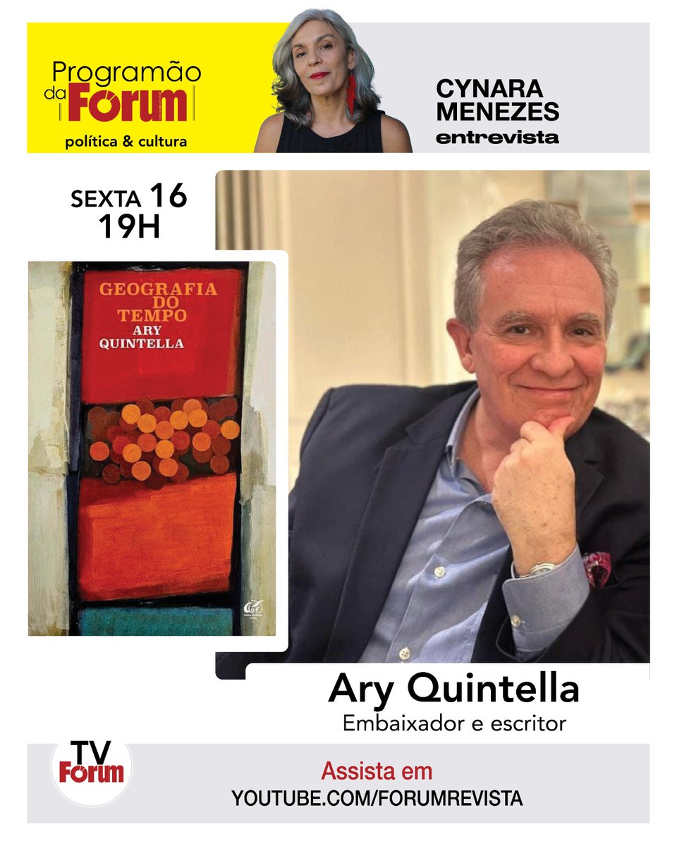 Ary Quintella (@aryquintella) on Twitter photo Obrigado, <a href="/cynaramenezes/">cynara menezes 🧘🏻♀️</a>, pelo convite para conversarmos hoje sobre meu livro "Geografia do tempo". Obrigado, <a href="/cynaramenezes/">cynara menezes 🧘🏻♀️</a>, pelo convite para conversarmos hoje sobre meu livro "Geografia do tempo".