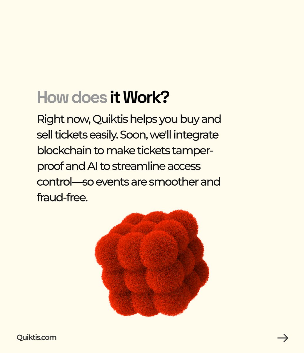 Quiktishq's tweet photo. Quiktis is almost here! Got questions? We’ve got answers. 👉 Swipe to see what’s coming!
#BlockchainTickets #FAQs
#EventTech #LiveEvents
#FutureOfTicketing #TicketingRevolution
#QuiktisRevolution https://t.co/d6shxncIKT