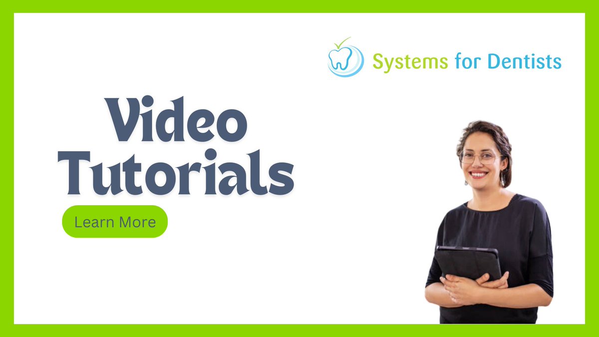 SystemsDentists's tweet photo. If you've a team member &amp; they need training up on the SfD Software, why not take advantage of our many bite size training videos along with the more comprehensive ones. Just click on the link to access them on YOU TUBE https://t.co/MOkHYw5K1f https://t.co/OAkV9C7yFW