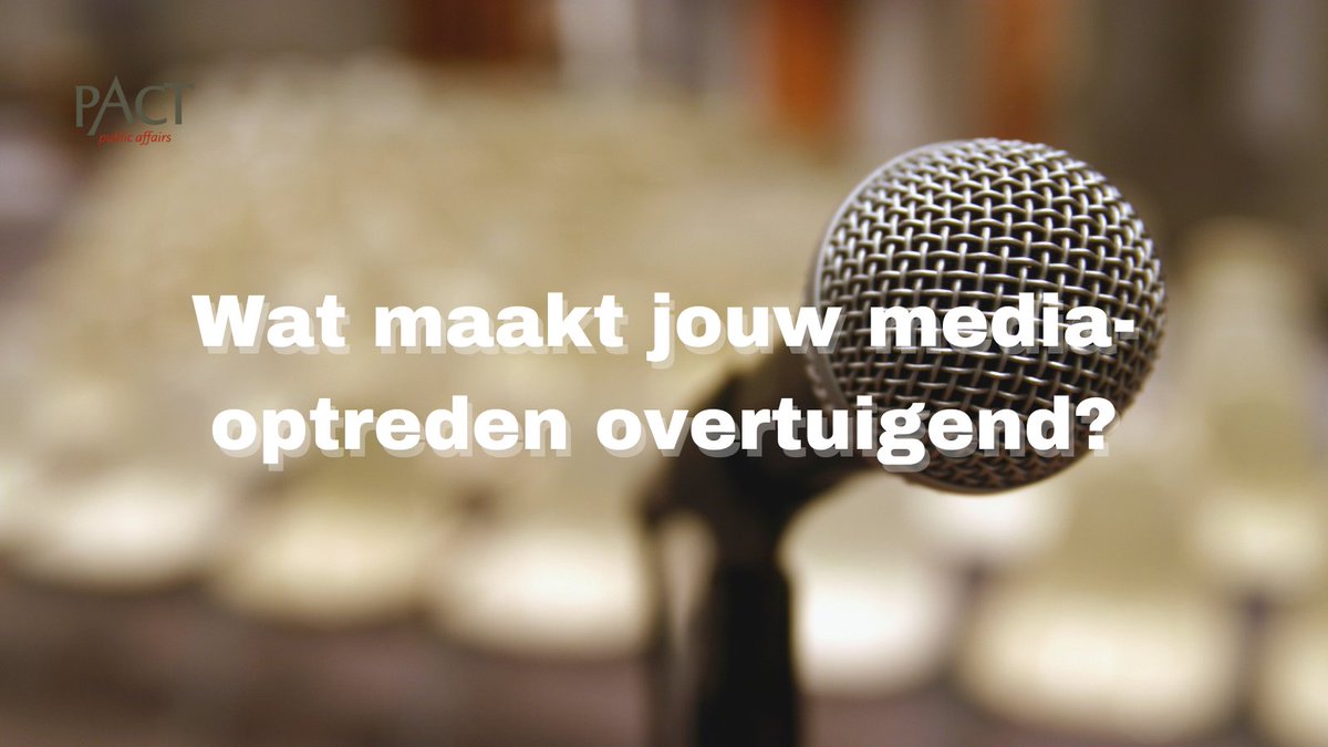 Is het de inhoud, de houding, of het vermogen om onder druk kalm te blijven?

Bij PACT trainen we organisaties om in elk medialandschap sterk te staan.

 📎 Meer weten? pactpublicaffairs.nl/diensten

#Mediatraining #PublicAffairs #Crisiscommunicatie #PACTPublicAffairs