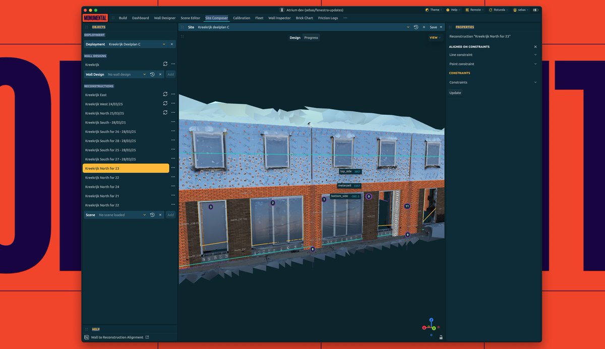 Meet Atrium, <a href="/BuildMonumental/">Monumental</a>'s Operating System for Software-Defined Construction! We use it to model construction sites, design walls, operate our robots, manage our deployments, and much more.

🧱 monumental.co/atrium 🧱