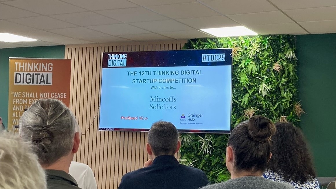It was our pleasure to support The Thinking Digital Conference in its 16th year!
 
Mincoffs returned as sponsor of the annual Start Up Competition, with consultant Maddie Rippon joining the panel of expert judges.
 
Huge congratulations to winner, Victoria Smith of Gig Lab!