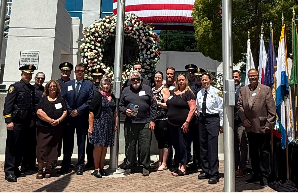 The Santa Clara County Peace Officers’ Memorial was held yesterday.  As part of the ceremony, Lt. Jorgensen had the privilege of reading the names of Sunnyvale’s five fallen Officers. These Officers will forever be remembered for their service and sacrifice.