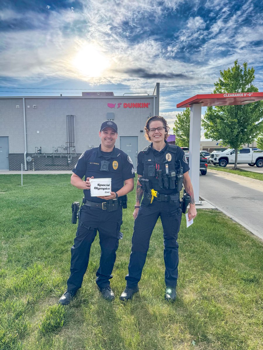 Come support Special Olympics by visiting us at Dunkin' Donuts,  5300 NW 86th St, Suite 100. Sergeant Grandon and Officer Kerr will be here until noon.