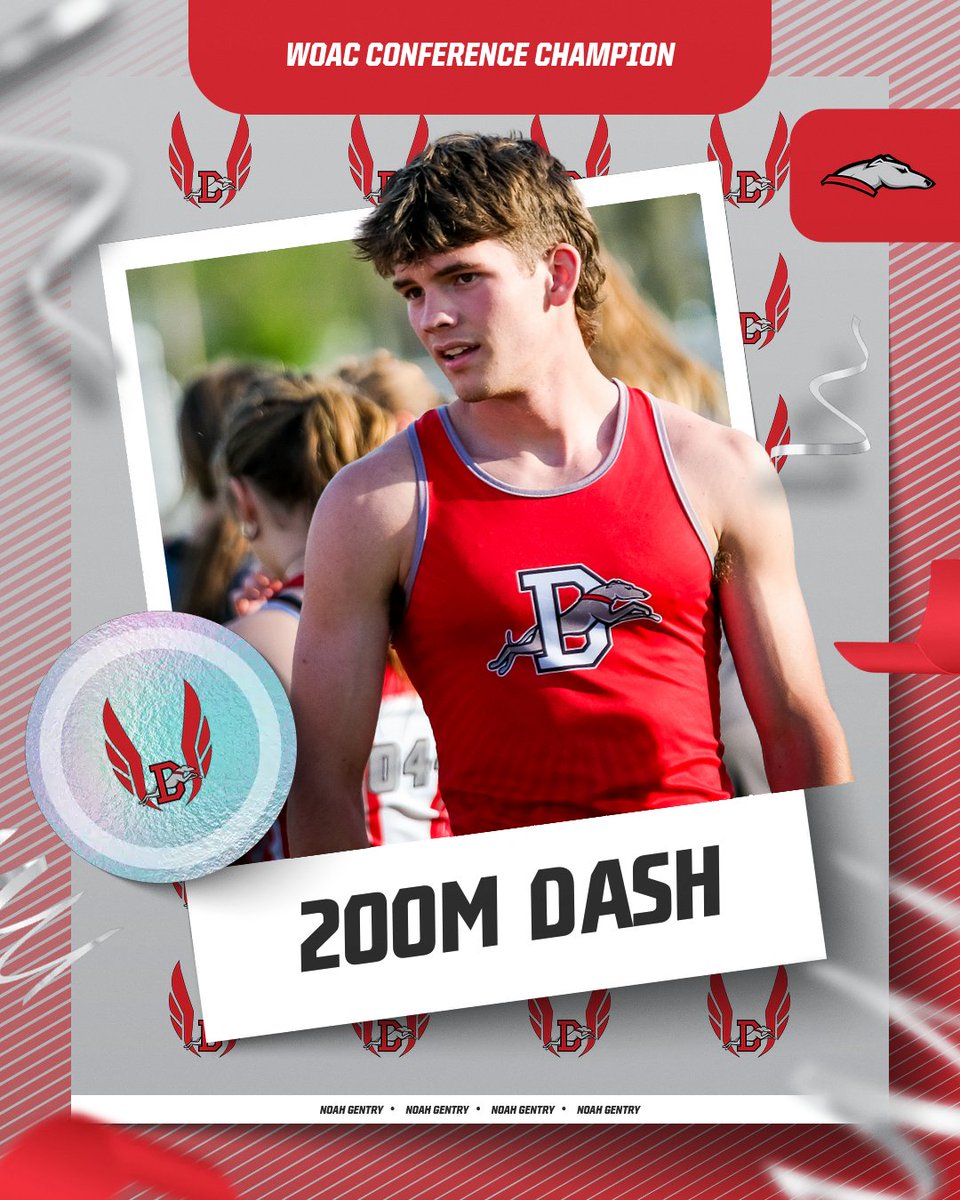 Congratulations to Noah Gentry on winning the 200m Dash last night at the WOAC Championship Track Meet. Noah finished the race in 23.48 seconds. Great job, Noah, and keep up the great work.