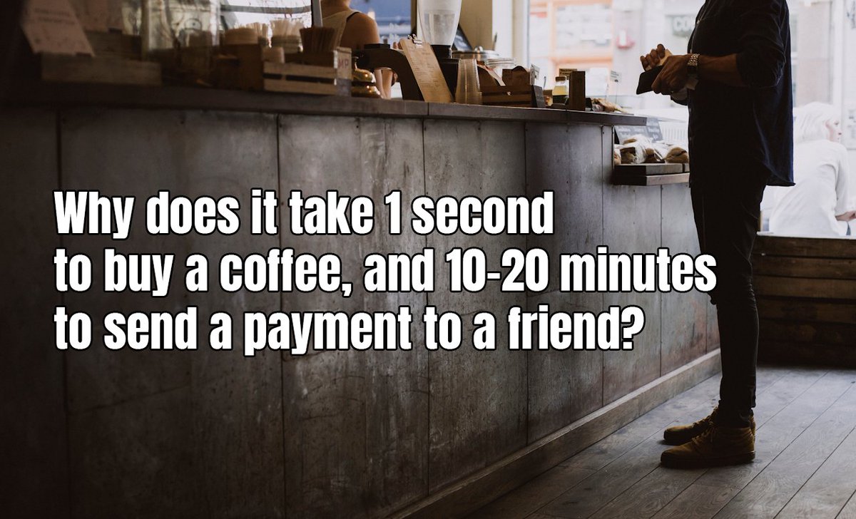 Visa and Mastercard made paying at a point-of-sale as simple as a card tap. 👏 

Considering it still takes 10-20 minutes to make payments to peers, there's a market opportunity here.

Ever thought about the fact that we never need to think, for one second, about how the merchant